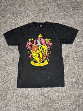 Warner Bros. Harry Potter Black Crewneck Tee with White Logo